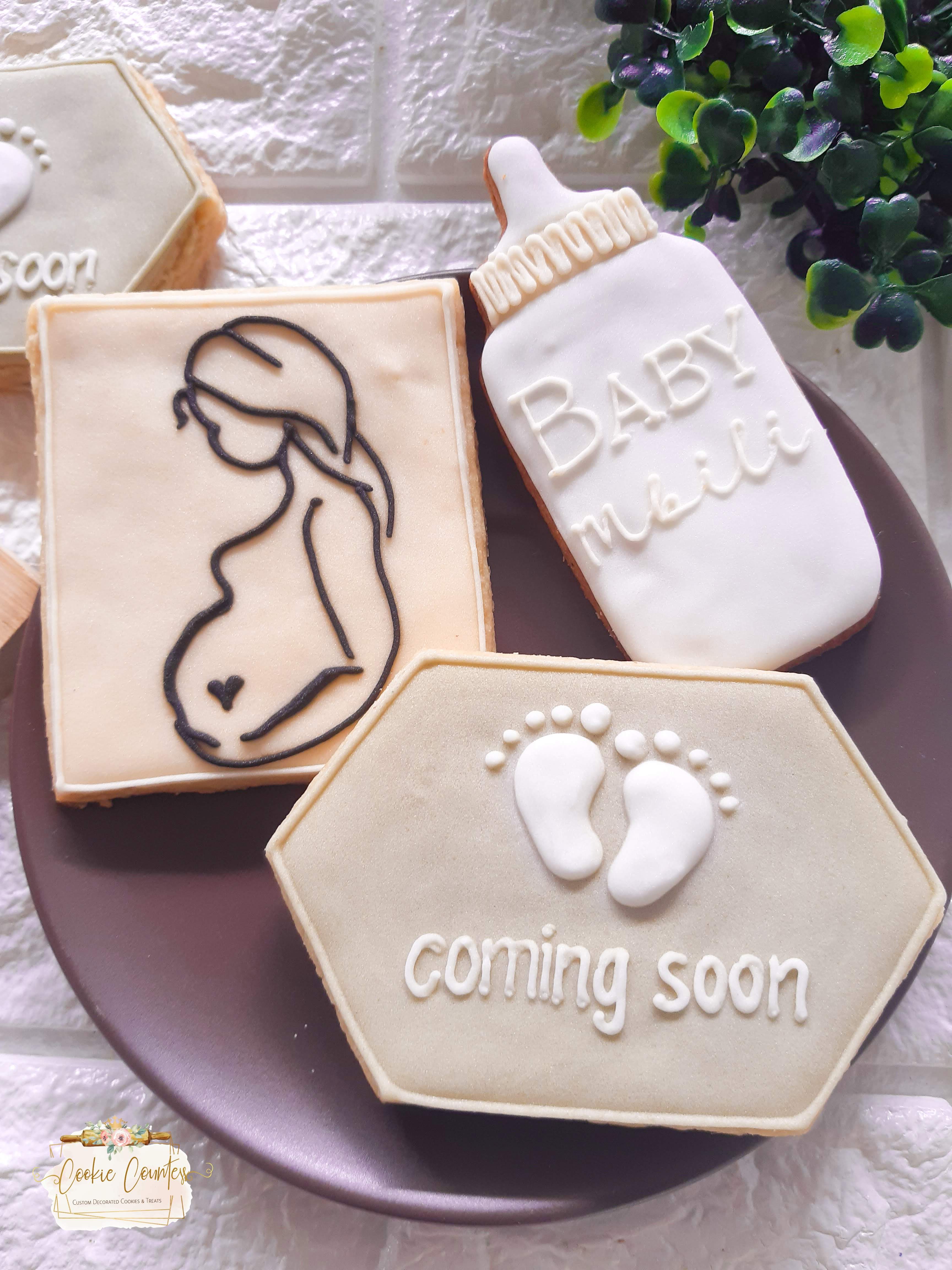 Event cookies and baby themed cookies